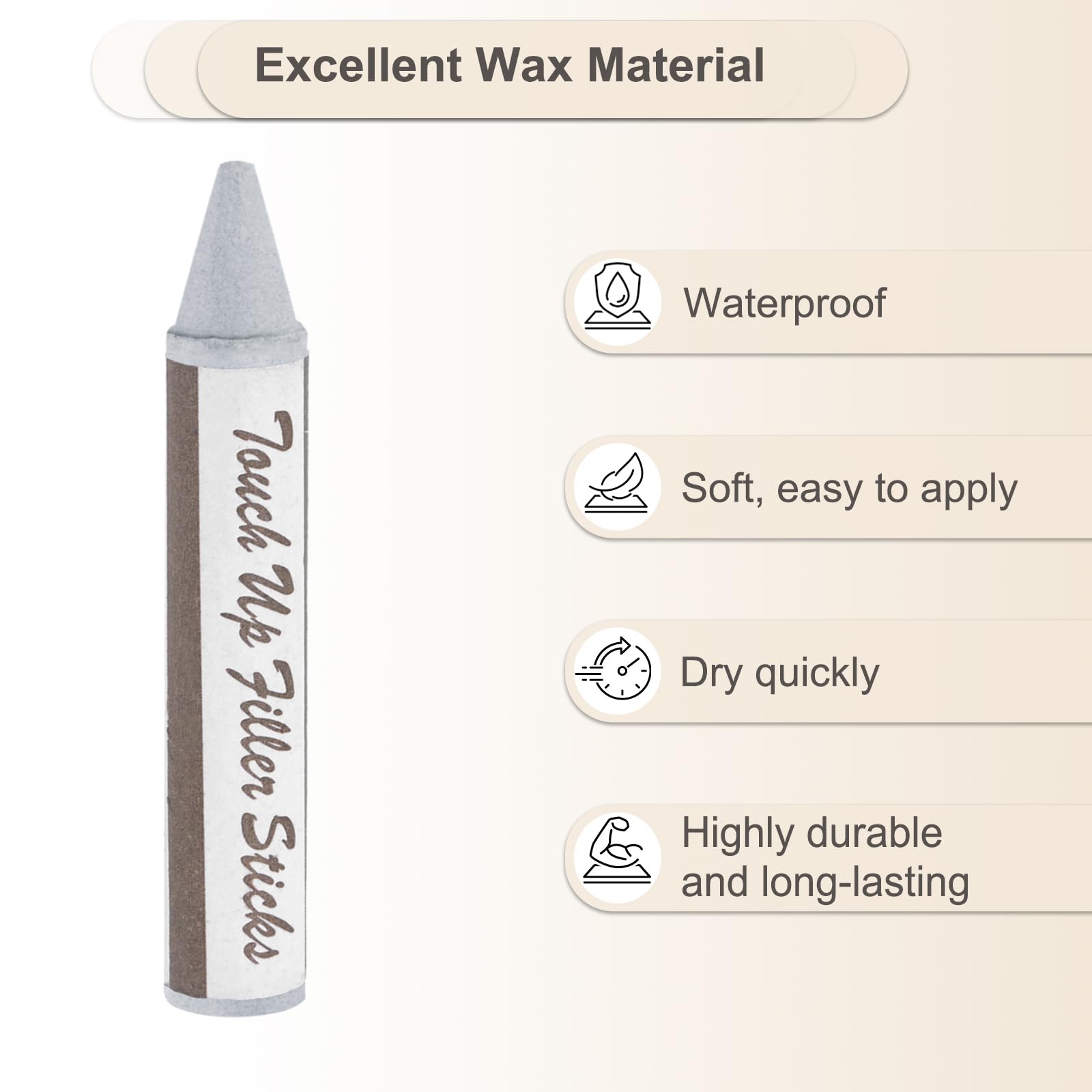 PATIKIL Furniture Markers Touch Up, 12 Pcs Wax Wood Filler Sticks Furniture Repair Crayons for Scratches Wood Floor, Holes - Image 3