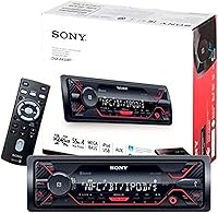 Sony DSX-A410BT Single DIN Bluetooth Car Stereo Receiver: Dual Phone Connect, Voice Control, USB/AUX (No CD)