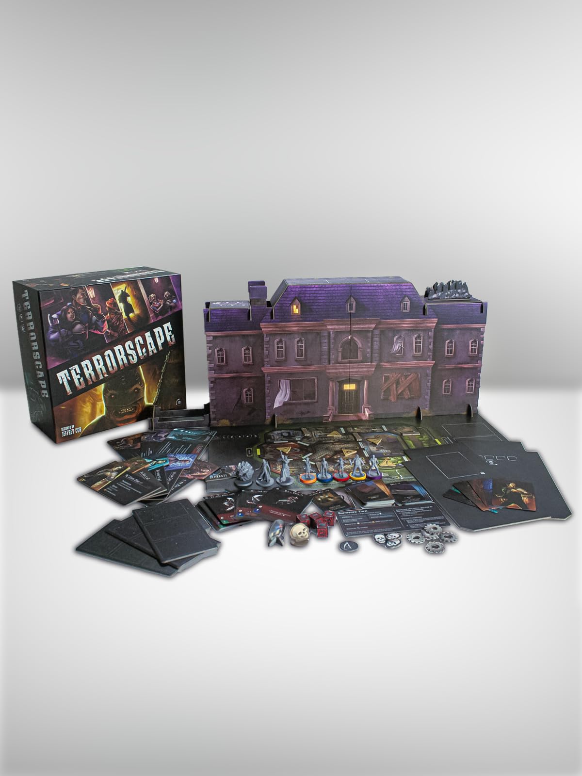 Terrorscape | Gioco da tavolo horror a nascondino | Età 14+ anni | 2-4 giocatori | Tempo di gioco: 30-45 minuti
