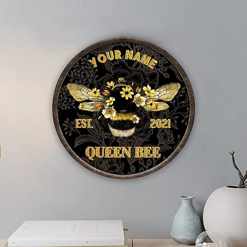 Miniatura 8 de Artsy Woodsy Placa de pared personalizada de madera de abeja de miel, regalos para apicultores, letrero de granja de abejas, letrero de abeja,