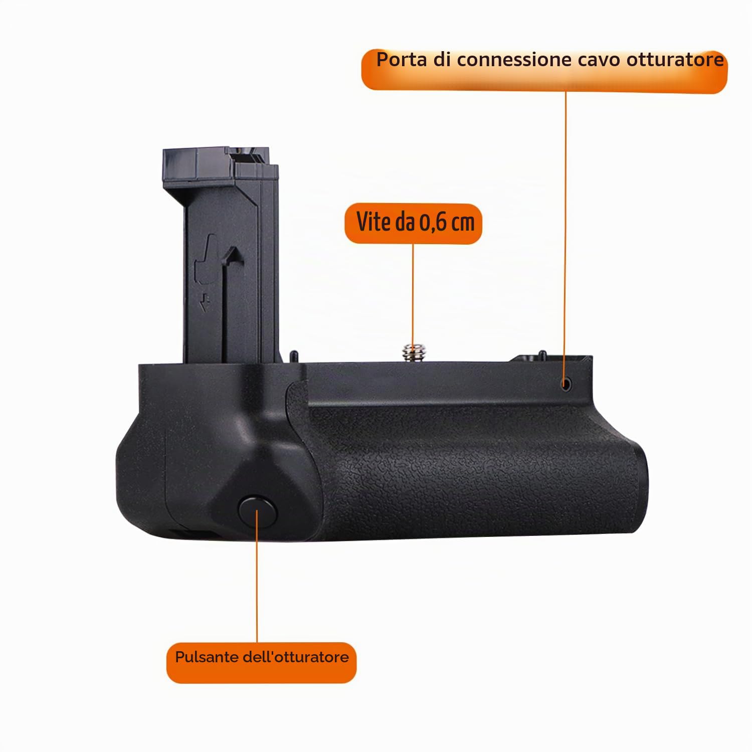 QUMOX Impugnatura verticale per batteria per fotocamera DSLR Canon EOS RP EOS-RP EOS R8, supporto per batteria 2X LP-E17 (batteria non inclusa)