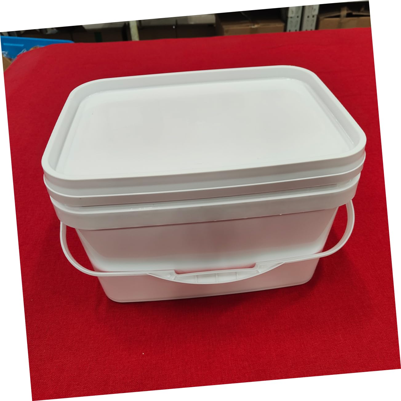 jojofuny Secchio per Contenere Vernice e Prodotti Chimici Bianco per Pittura da 10l in Plastica Pp con Coperchio e Manico Leggero e Facile da Trasportare