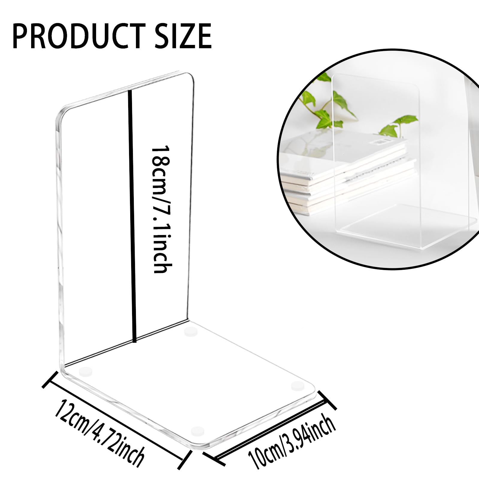 MerryNine Serre-livres Innovant En Cristal Transparent Avec Boule De