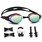 WAVE Nearsighted Swim Goggles, Shortsighted Optical Swimming Goggles No Leaking Anti Fog UV Protection for Adult Men Women
