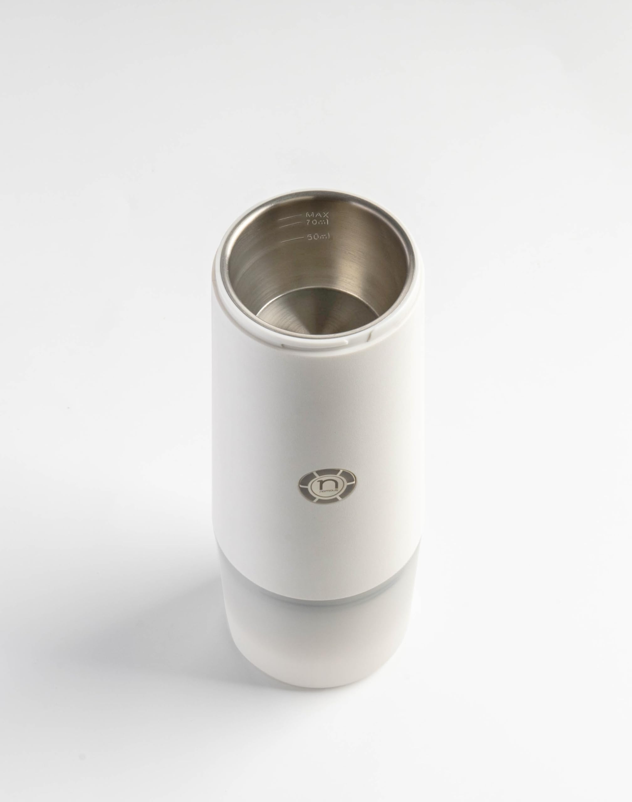 Prime Brew - Cafetera portátil con 20 bares de presión, depósito de 80 ml, preparación en frío y caliente, compatible con cápsulas Nespresso® y café en polvo, depósito de agua de acero