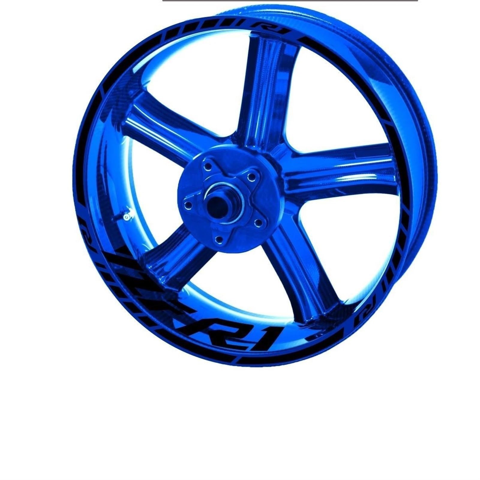 Motorcycle Racing Equipment Wheel Tire Rim Decoration Adhesive Reflective Decal Sticker for Yamaha YZF R1 Decorative(Color1)