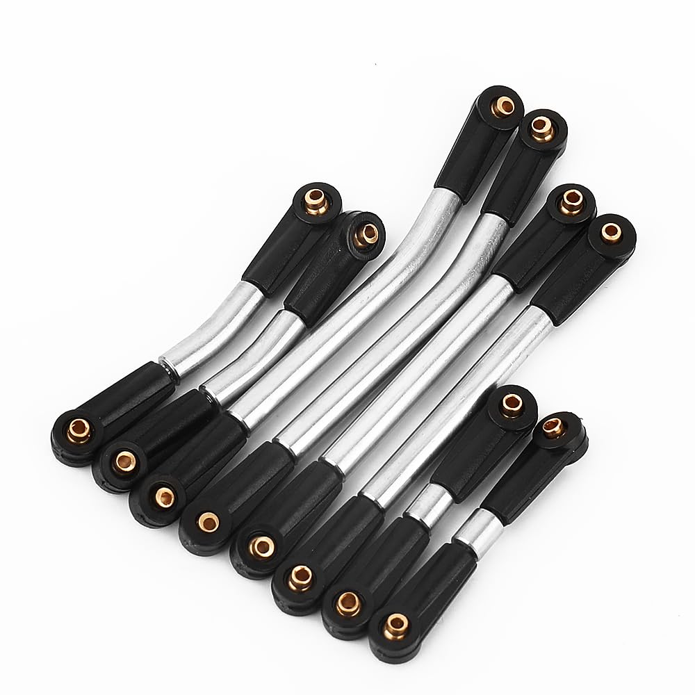 Pothyes High Clearance 4 Links Set Stainless Steel Linkage kit for 1/24 Axial SCX24 GX470 AXI-1800 RC Crawler Car Upgrade Part