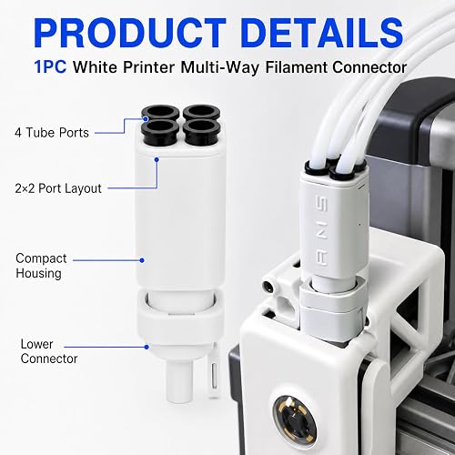 Savento Adaptateur PTFE 4 En 1 Compatible avec Bambu Lab A1/Mini - 3