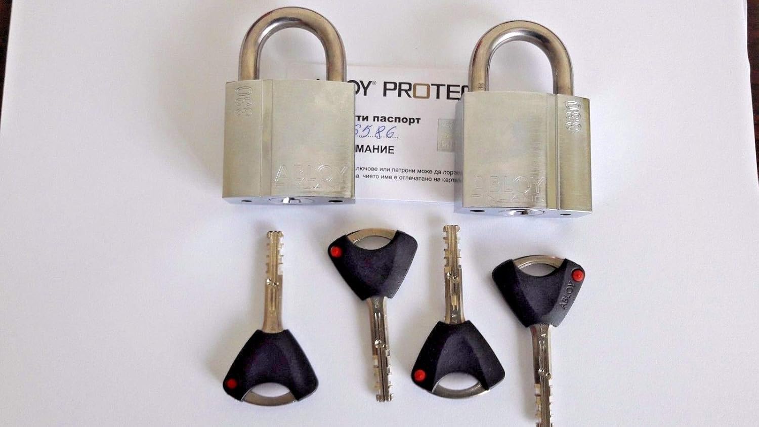 2 X Keyed Alike Padlocks ABLOY PL330N /25PROTEC..High Security Padlocks
