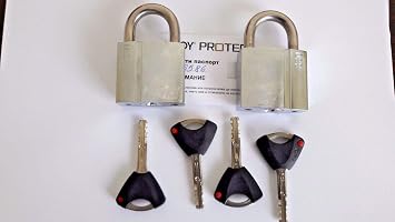 2 X Keyed Alike Padlocks ABLOY PL330N /25PROTEC..High Security Padlocks
