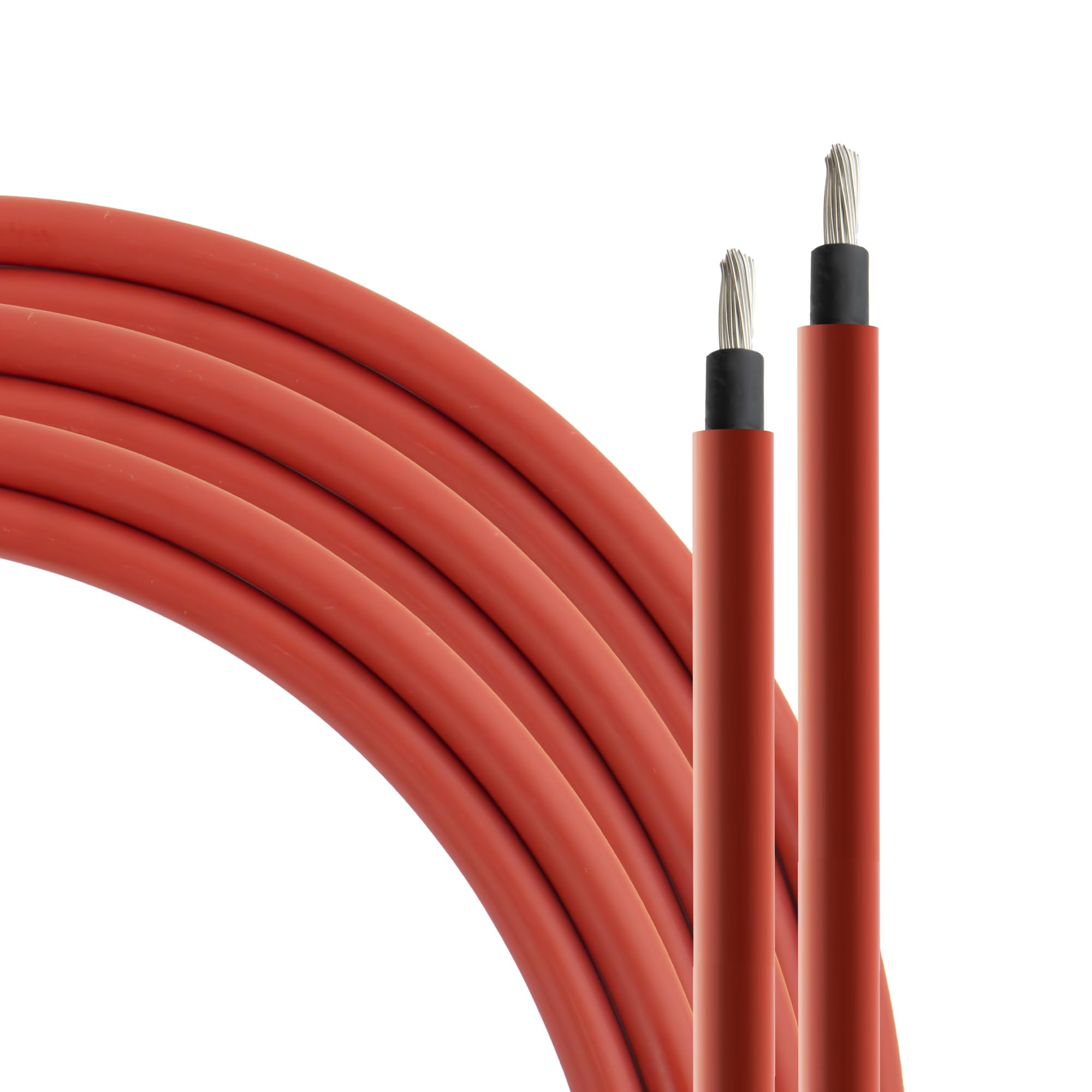 SeKi Cable solar 6 mm² 20 metros H1Z2Z2-K rojo PV cable para módulos solares; hasta 1500 V, flexible, doble aislamiento, anillo
