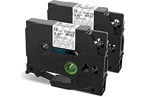 Oozmas Compatible Label Tape Replacement for Brother | 12mm 0.47" White on...