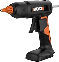 WORX 20V Cordless Full-Size Hot Glue Gun WX045L - 382°F High Heat, 3-Min Preheat, Power Share Tool Only