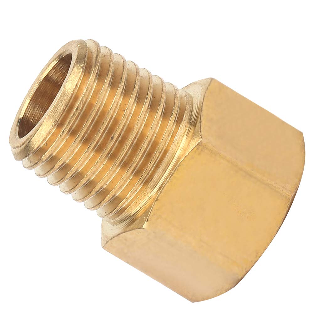 Adaptateur De Raccord Laiton 1/4 BSPT Mâle Vers 1/4 NPT Femelle - Pour Manomètre, Eau, Gaz, Huile