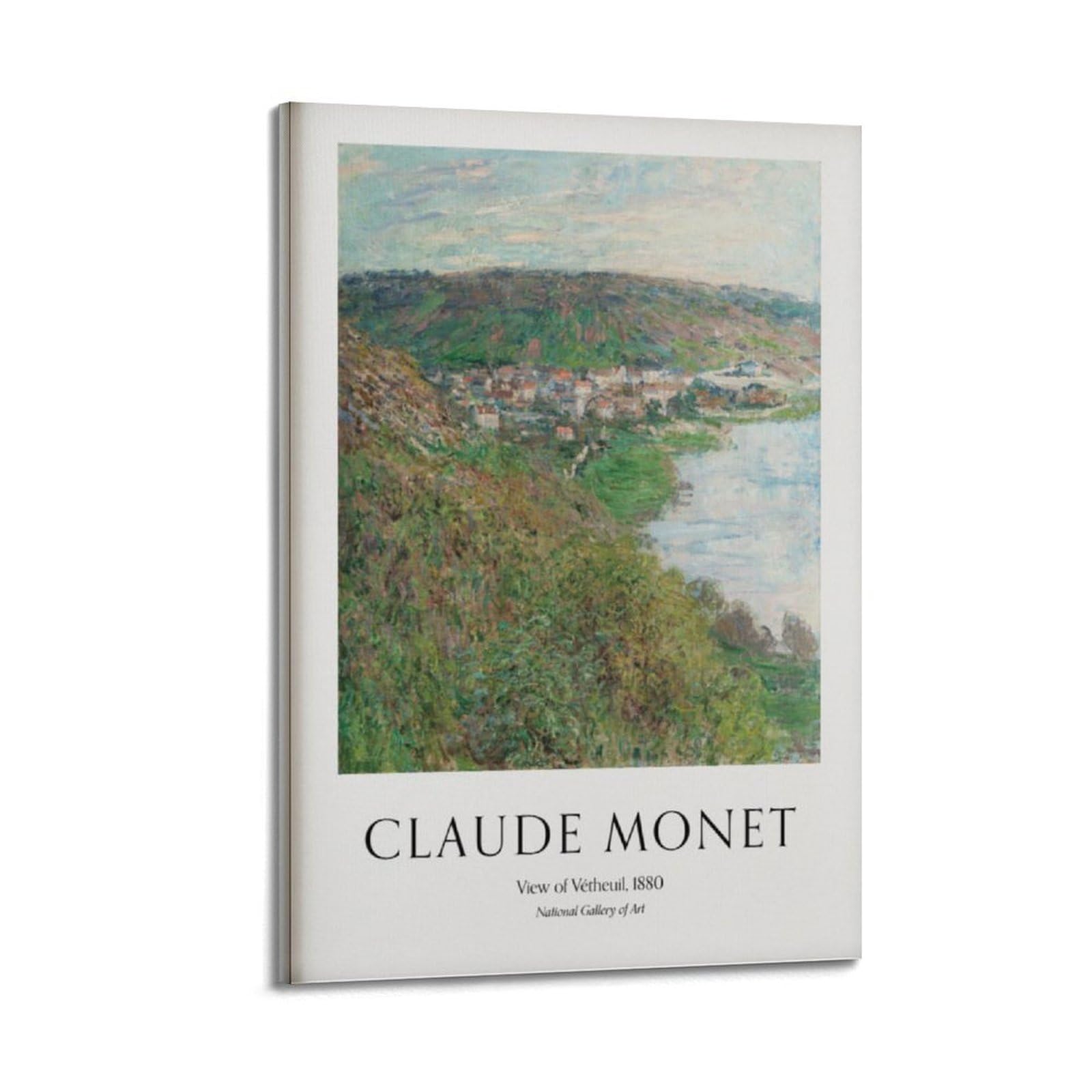 xiaoxiaoshen Claude Monet 'view of Vétheuil' Exhibition Canvas Poster Wall Art Prints Room Aesthetic Murals Bedroom And Living Decorations 24x36inch(60x90cm)