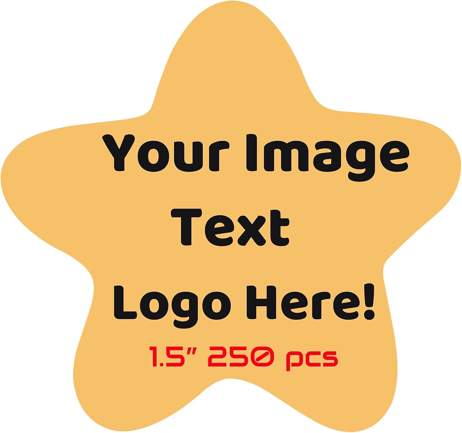 Custom Any Design Image Logo Text Stickers,Personalized Thank You Paper Labels,100 pcs (4" x 4", Square)