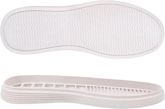 CHGCRAFT Full Soles Rubber Replacement DIY Repair Wear Resistant Raised Grain Repair Sole Pad for Sneakers, DIY Shoes, White, 1 Pair, 11.8x4.2x0.9inch