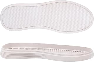 CHGCRAFT Full Soles Rubber Replacement DIY Repair Wear Resistant Raised Grain Repair Sole Pad for Sneakers, DIY Shoes, White, 1 Pair, 11.8x4.2x0.9inch