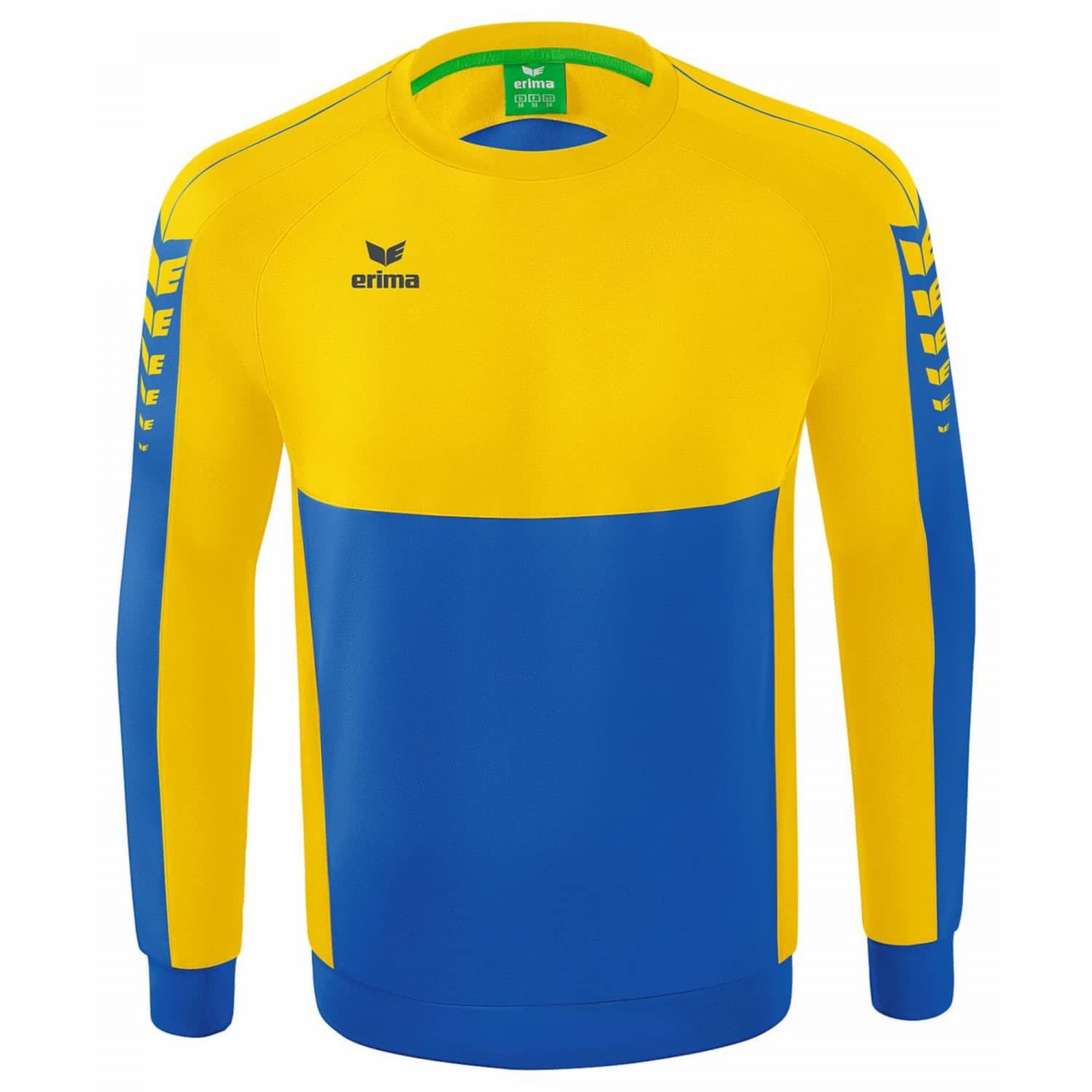 Erima Adult Casual Six Wings Sweatshirt, New Royal/Yellow, M