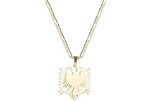 18K Gold Plated Albania Eagle Necklace: A Symbol of Albanian Pride