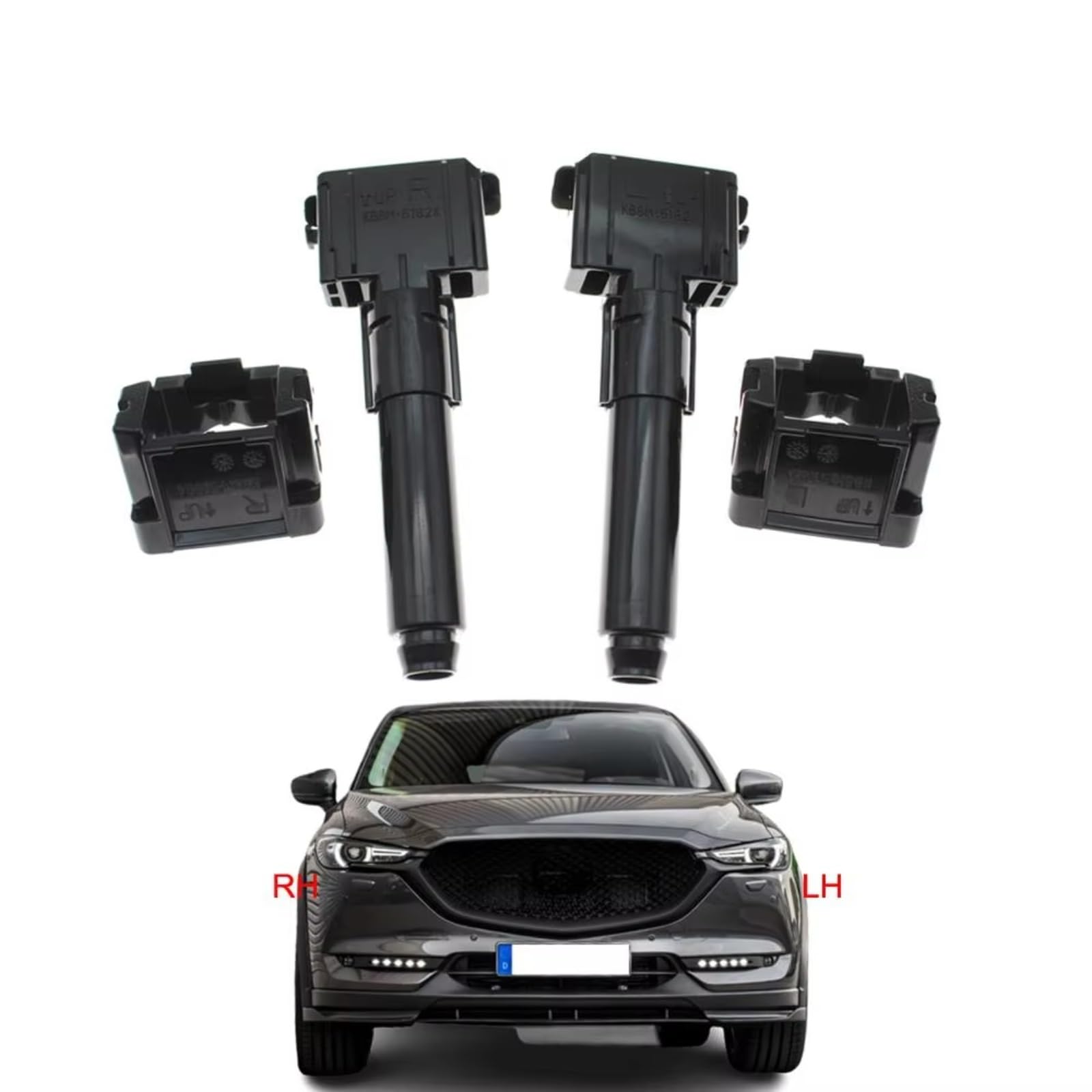 Kompatibel Mit Mazda Für CX-5 Für KF 2017–2018 KB8M5182Y Auto-Frontscheinwerfer-Waschpumpe Scheinwerferdüse Sprühreinigungsantrieb Scheinwerferreinigung(SET)
