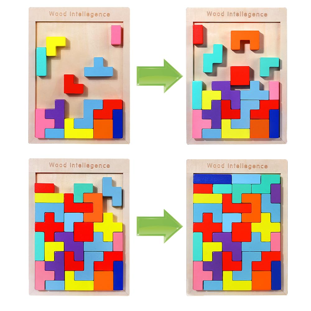 EACHHAHA Giocattoli Montessori a partire dai 3 anni,Puzzle da 30 pezzi,Migliorare il pensiero logico e la cognizione della struttura geometrica,regalo di compleanno per bambini