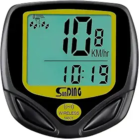 Velocímetro Digital à Prova D'água para Bicicleta, LCD Display, Funções Múltiplas, 4.5x4.5x1.8cm, com Sensor e Acessórios de Montagem