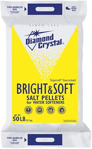 Diamond Crystal - Gránulos de sal suavizantes de agua brillantes y suaves, 50 libras (1 paquete)