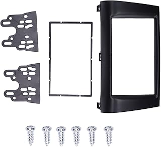 Fascia de rádio estéreo para carro, guarnição de navegação GPS 2DIN preta para substituição de atualização para Axela 2006-2008