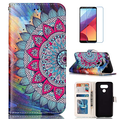 LG G6 Case, Mellonlu Premium PU Leather Flip Fold Wallet Case with [Card Slots] [Kickstand Feature] Protective Case Cover for LG G6