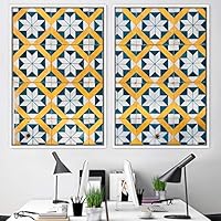 2 Piece Framed Canvas Wall Art Line Patterns Canvas Prints Home Artwork Decoration for Living Room,Bedroom - 16