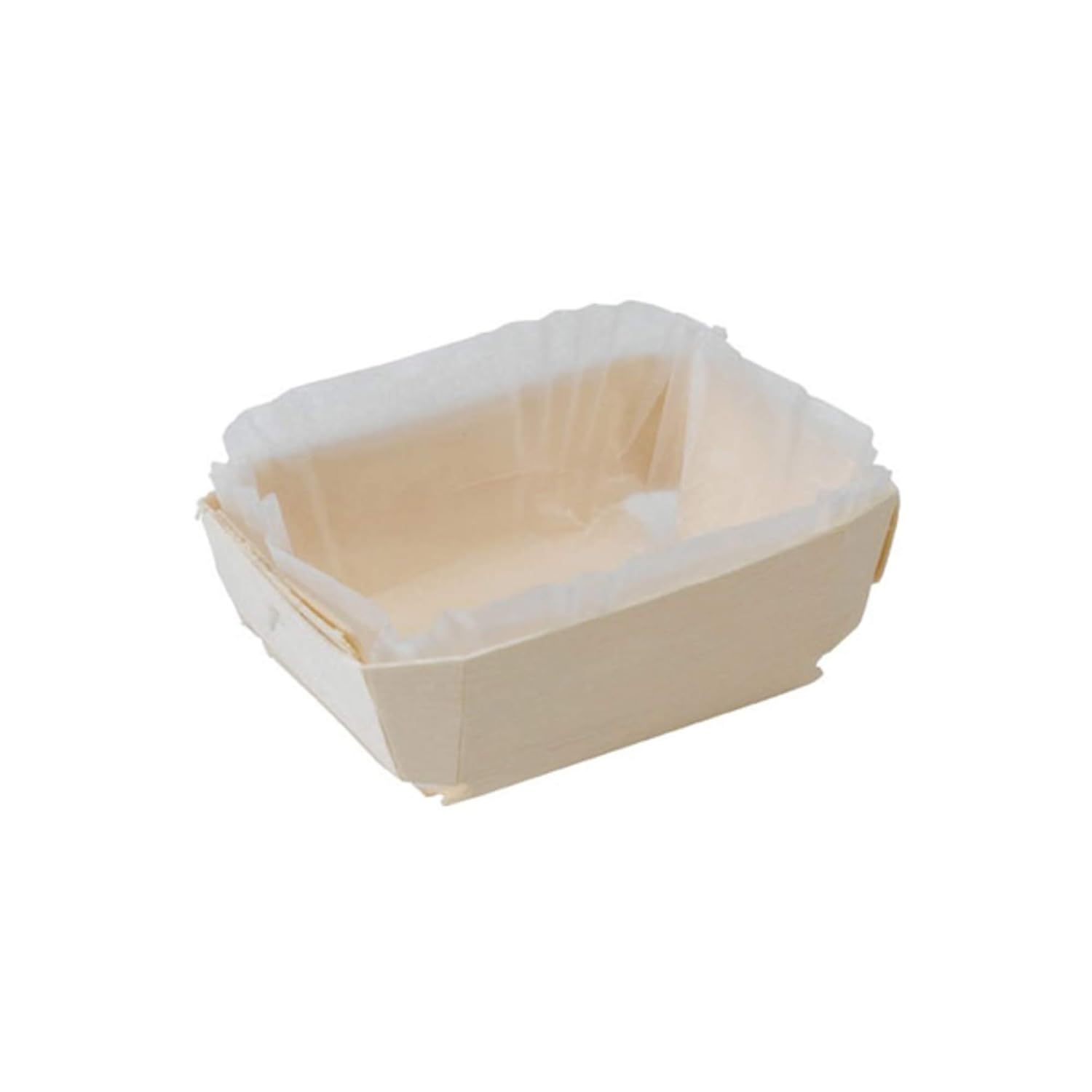 Wooden Baking Mold (Case of 150), PacknWood - Wood Baking Pan with Baking Liners Included (16 oz, 7.2" x 3.1" x 1.9") 210NBAKE104