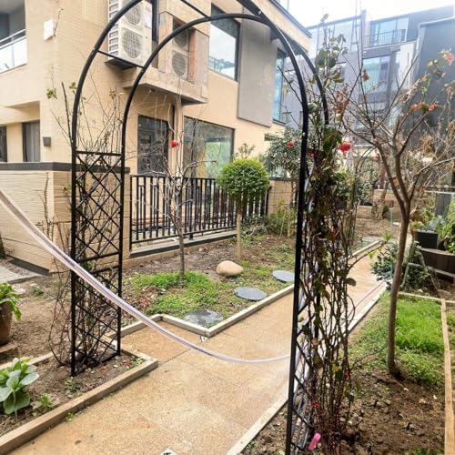 Arche de jardin en métal robuste et structure rigide anti-intempéries - 4