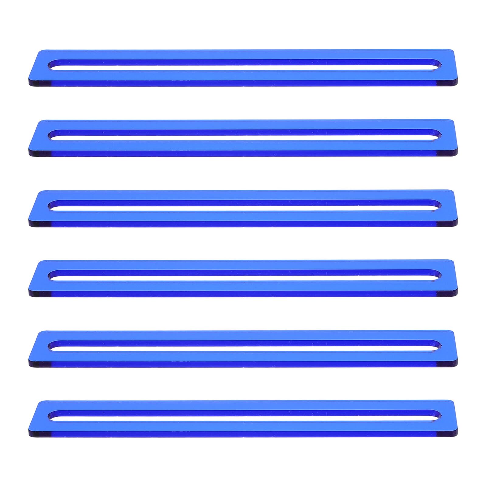 Superposición azul en tiras de lectura guiada con regla flexible para el aula 8