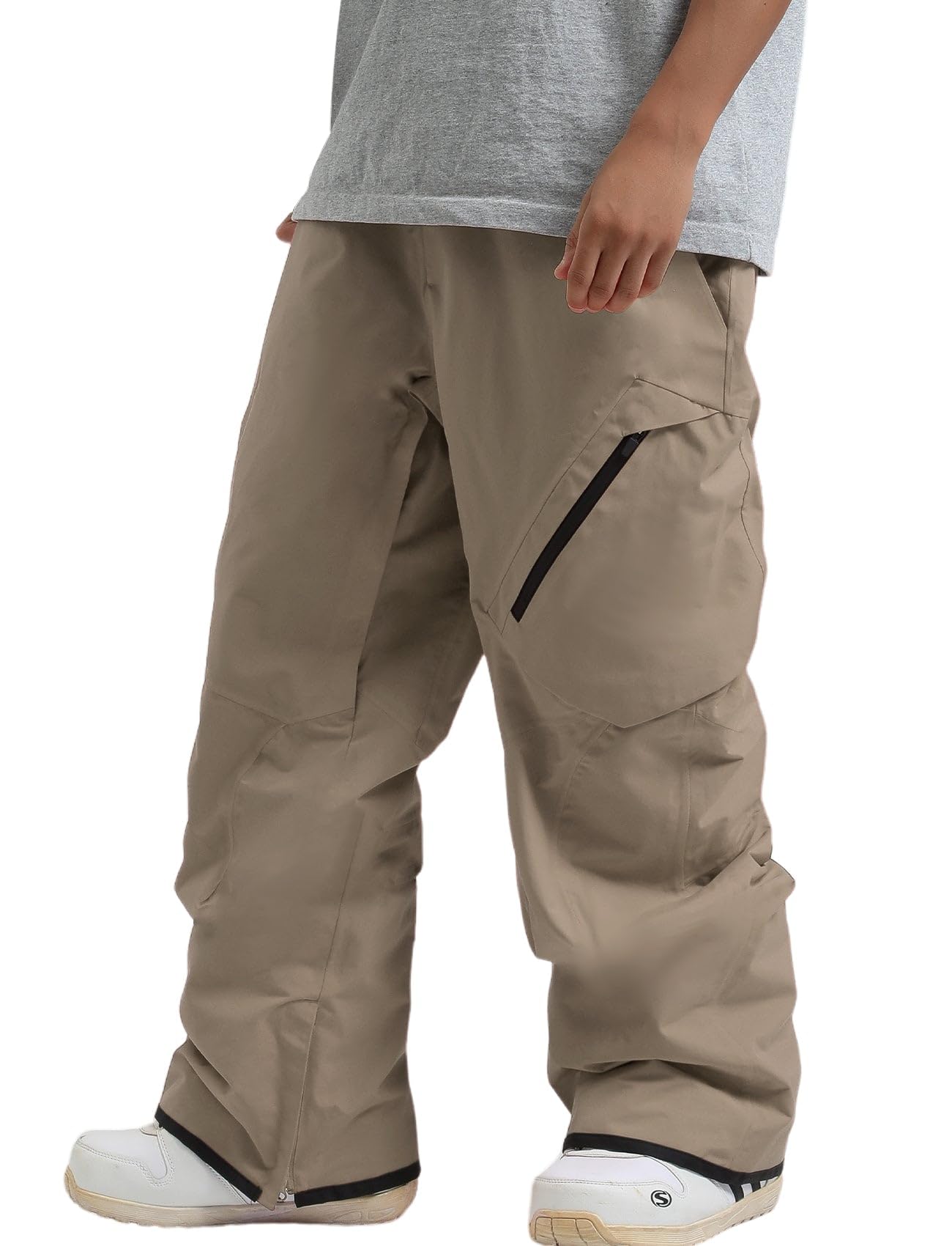 GSOU SNOW Pantalon de Ski et de Snowboard pour Homme et Femme, Unisexe Imperméable Coupe-Vent Respirant Chaud