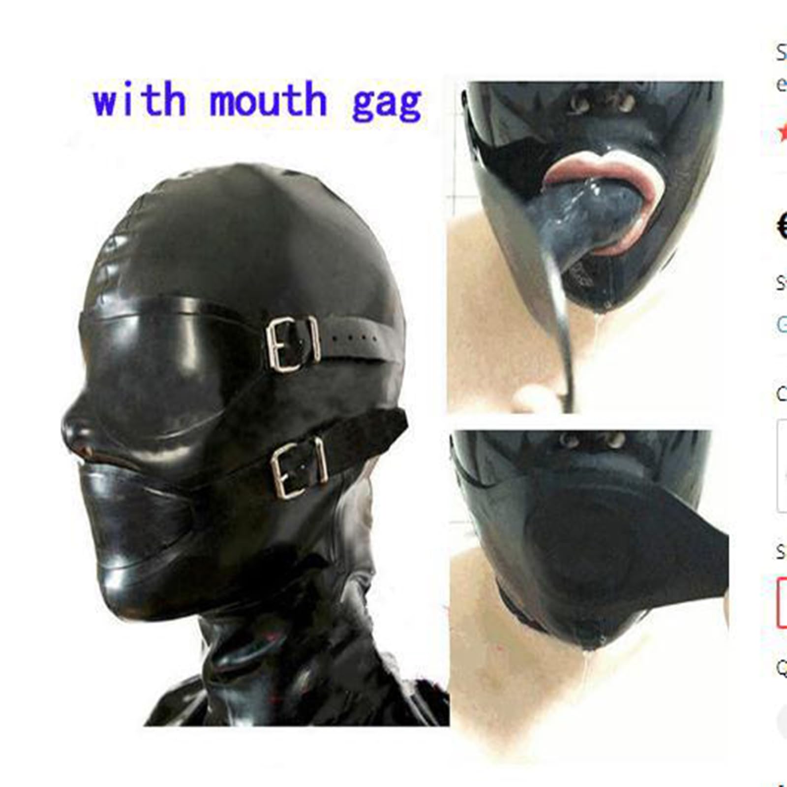Lattice Testa Coperchio Facciale Unisex Casual Lattice Maschera Viso con Tappo Bocca Cosplay Sexy Latex Gioco