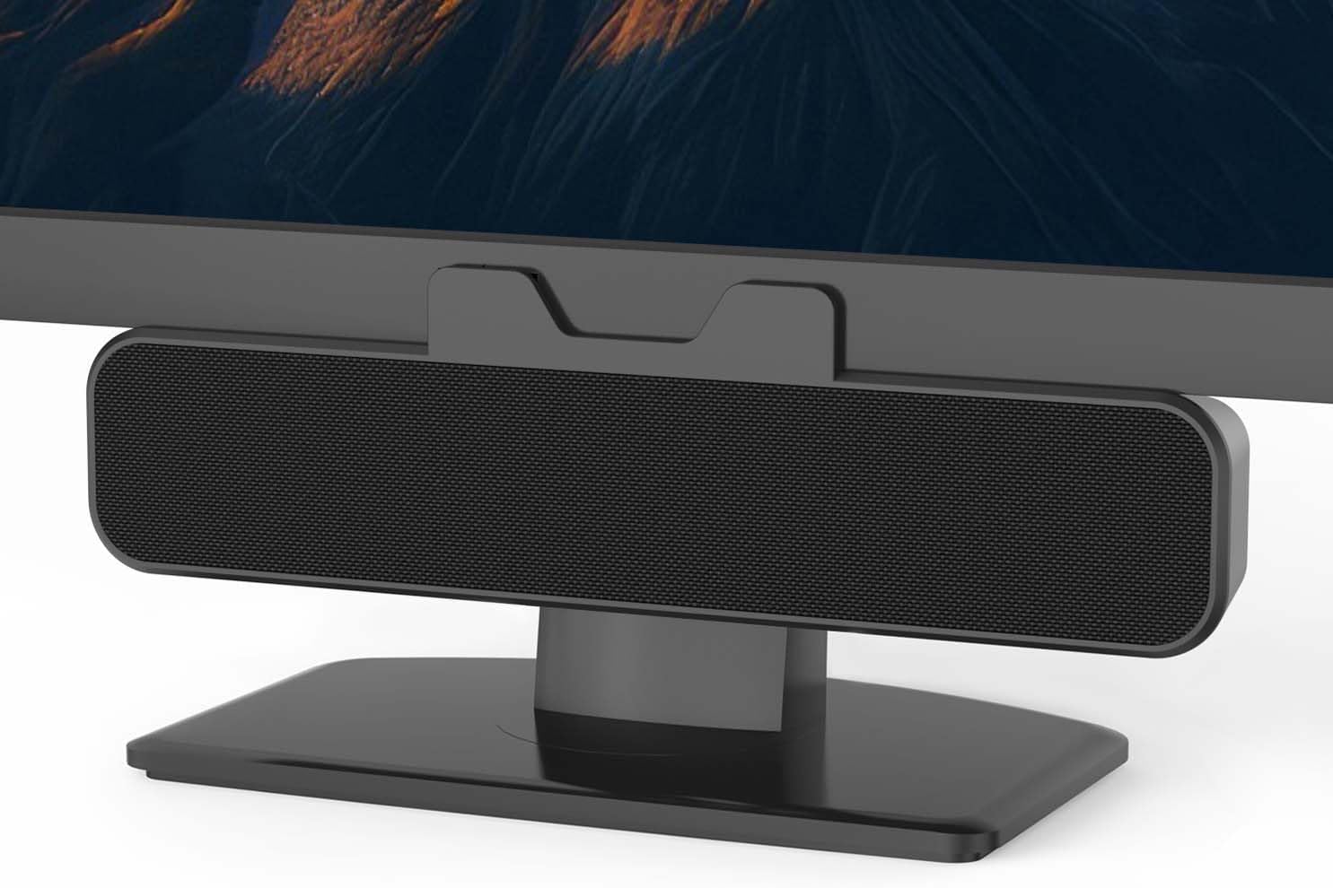 INGA Computer Speakers, USB Plug and Play Desktop Speakers, Easily Clamps to Monitor, PC Speaker with Loud Stereo Sound & Bass,Wired Computer Speakers, Compatible with MAC, Laptop (7W)