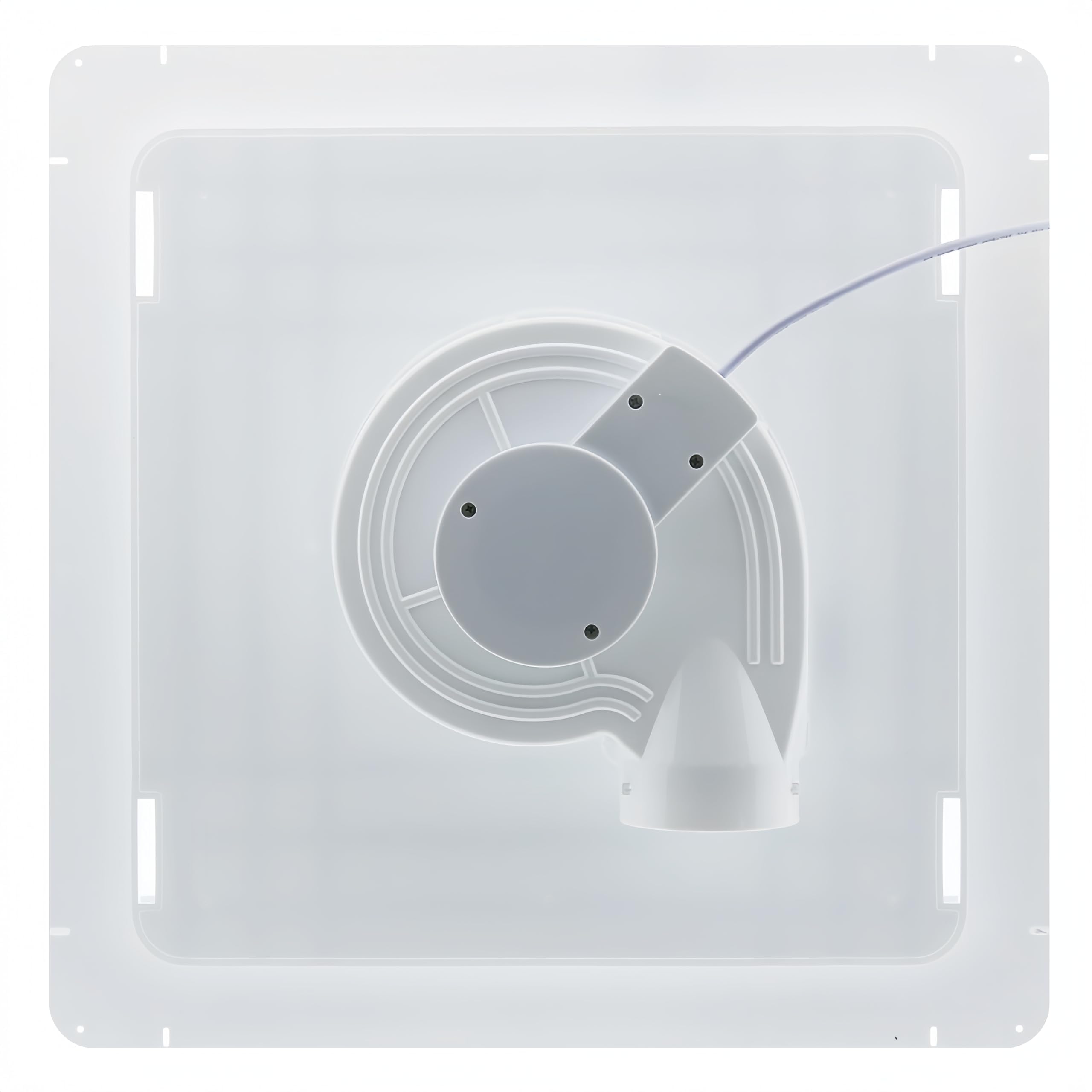 LEDUNI ® Extractor para Oficinas Cocinas Baños 60X60 cm 50W IP44 100Ø con Compuerta Antirretorno 650 m3/hora