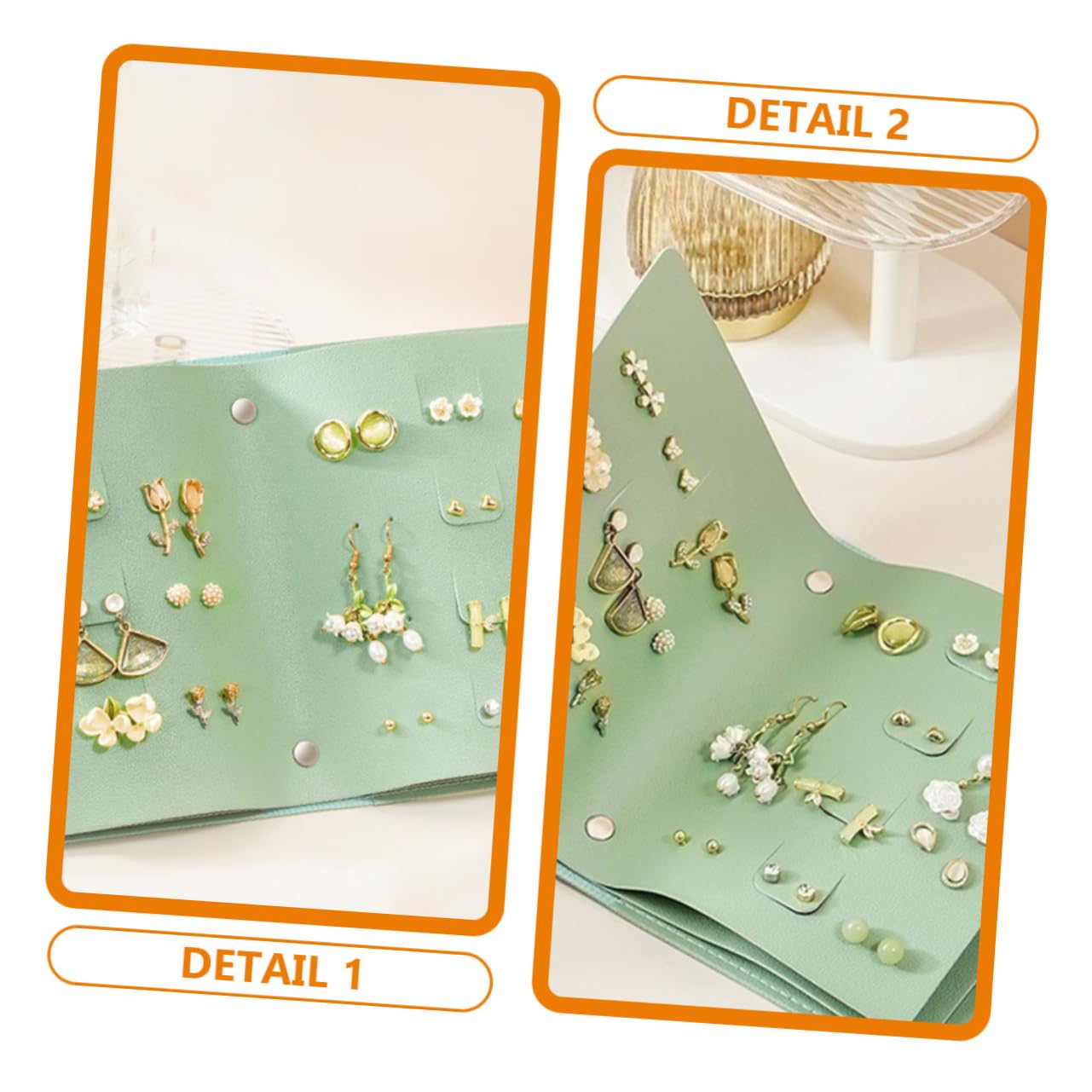 LIFKOME Earring Holder Organizer Foldable Travel Jewelry Case for Earrings Hoops Compact Lightweight Ear Jewelry Storage for Girls Women for Travel Home Use