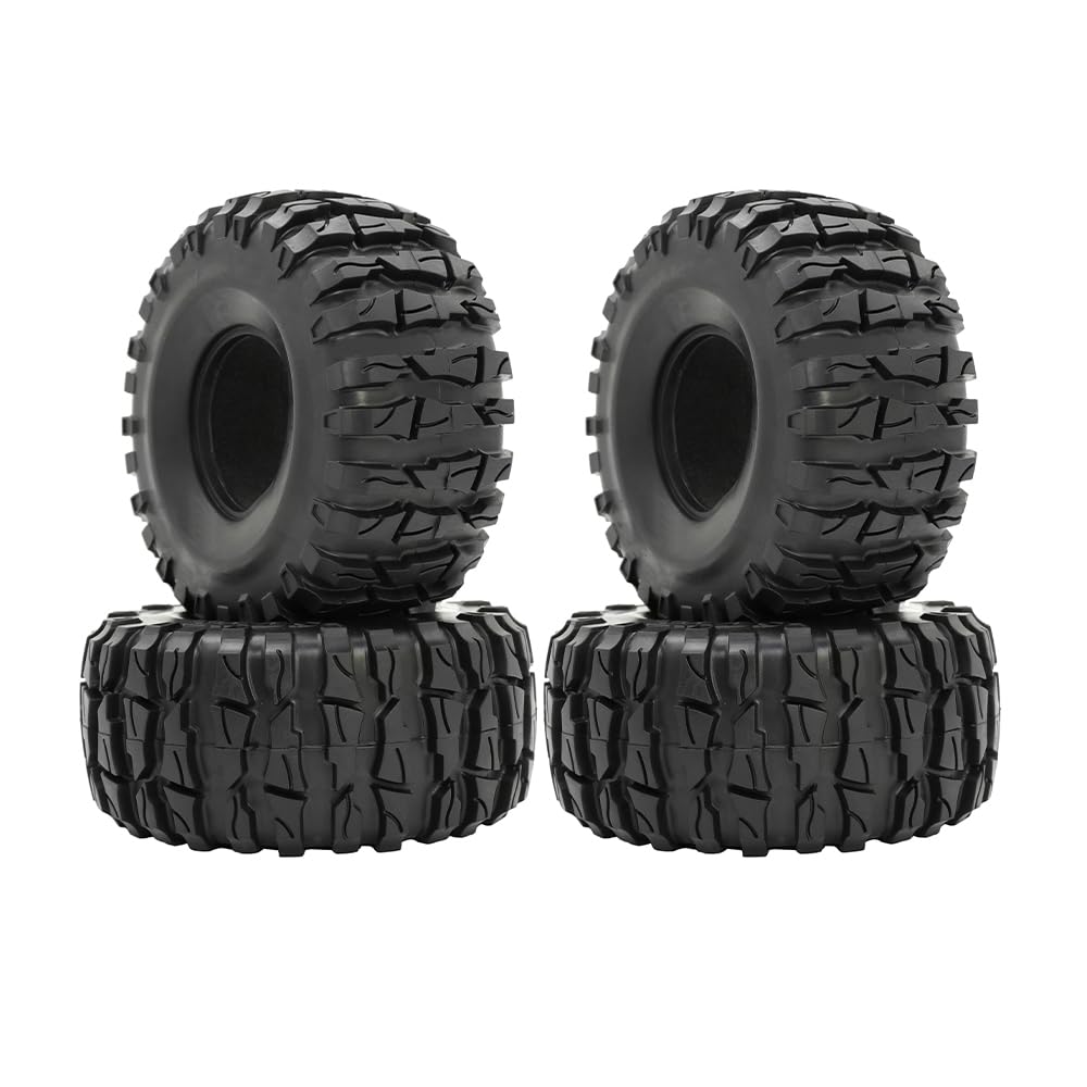 KINGCOO Pneumatici per auto RC, 4 pezzi RC Crawler, cerchi in gomma da 2,2 pollici, per scala 1:10 RC Rock Crawler, parti per Axial SCX10 D90 TF2 RR10 TRX4 TRX6 Tamiya Redcat HSP HPI Kyosho (138 mm-A)