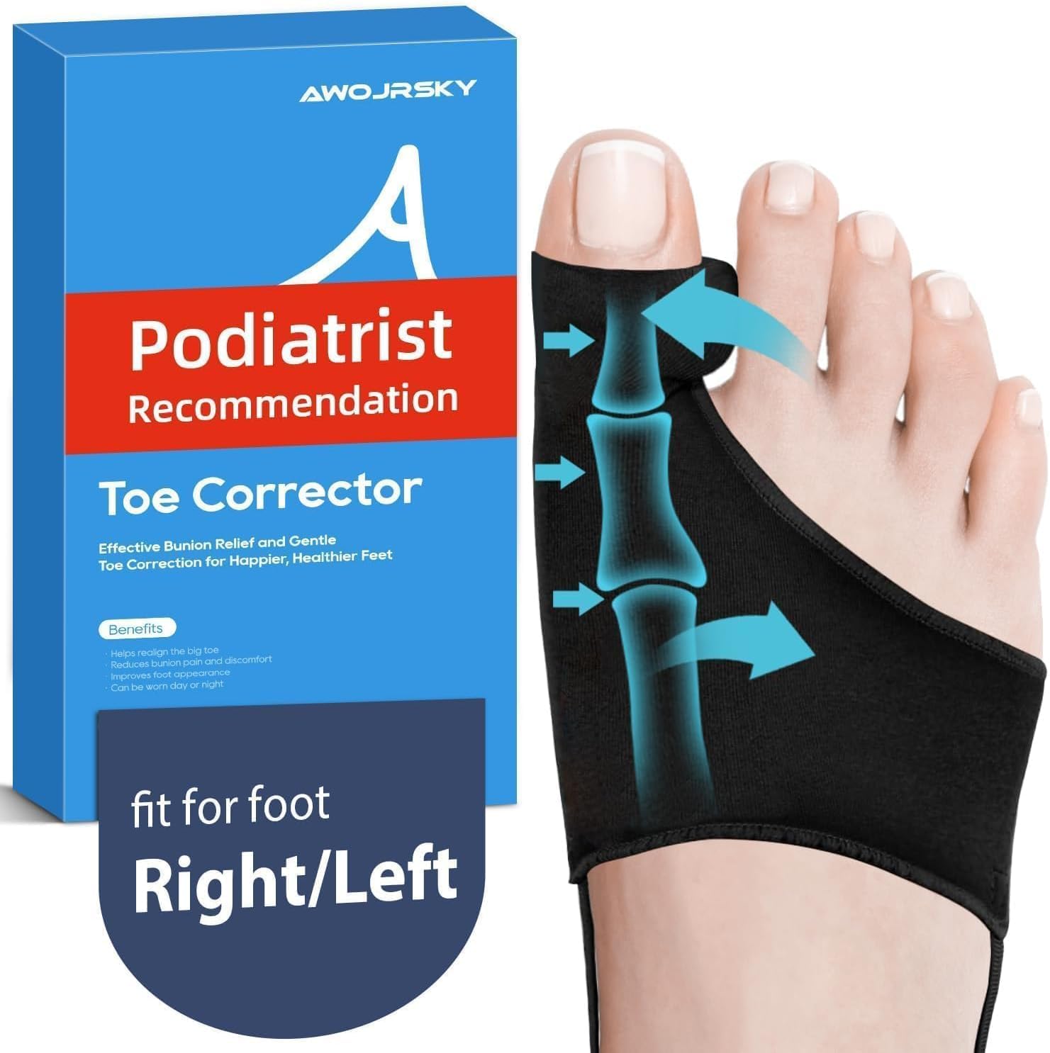 Bunion Corrector for Women Big Toe Straightener Bunion Corrector for Men, Relief splints Reduce Pain and Correct Toe Alignment, Brace Day/Night, fit for R/L,Washable(Deep Green)