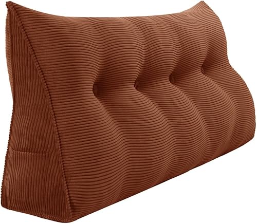 homecozy Almohada de cabecera de cuña para dormitorio, almohada de lectura para sentarse en la cama, cojín lumbar, posicionamiento corporal, reposo homecozy Almohada de cabecera de cuña para dormitorio, almohada de lectura para sentarse en la cama, cojín lumbar, posicionamiento corporal, reposo