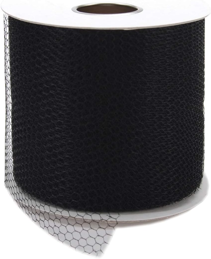 Falk Net Mesh 3inX40yd Spool-Black Fabric