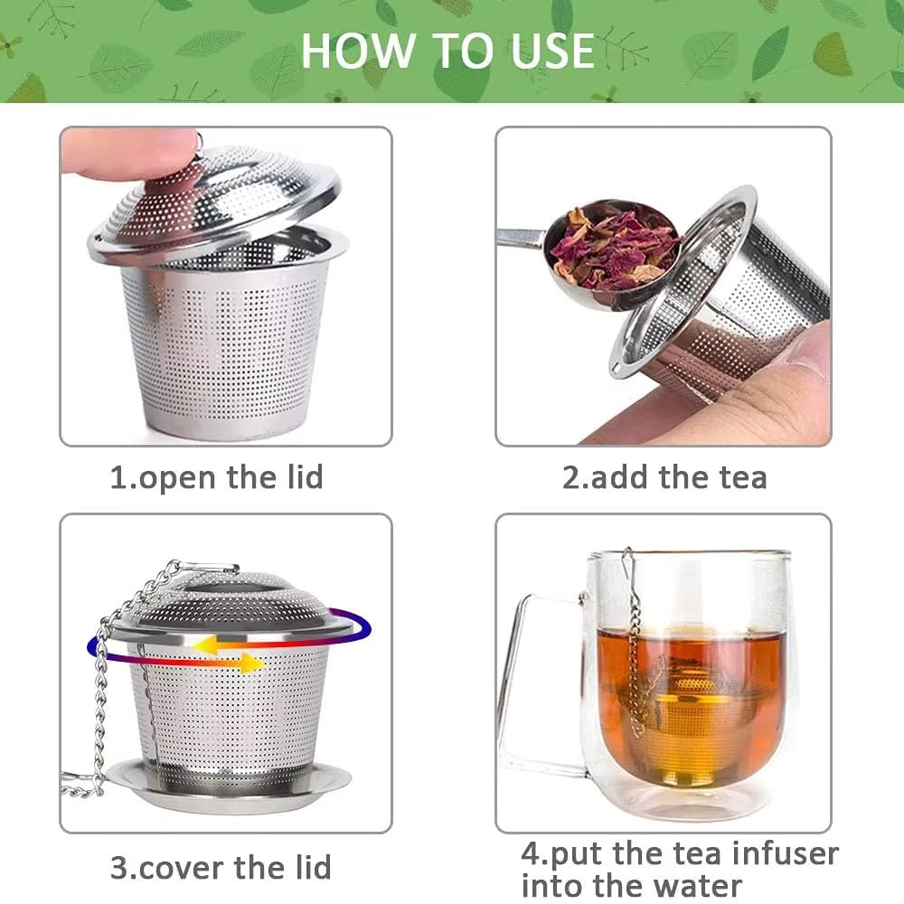 Stainless Steel Tea Infuser - Durable & Leak-Proof -4