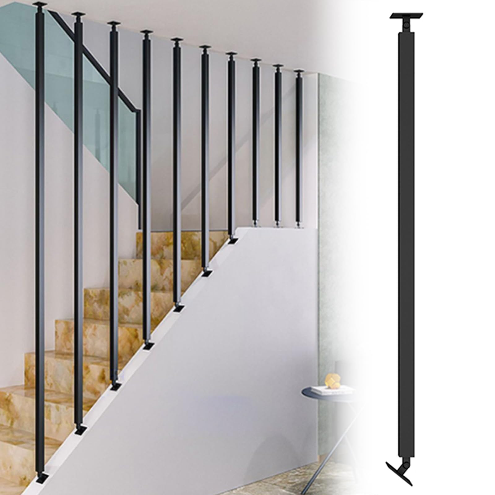 Abrazadera y poste de apuesta para valla de piscina EasyFit, tornillos de montaje perfectos para una instalación segura y seguridad al aire libre