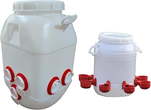 Automatic Chicken Feeder and Drinker Set No Waste Poultry Feeder Rainproof Large Chicken Feeder Chicken Coop Accessories for Farms