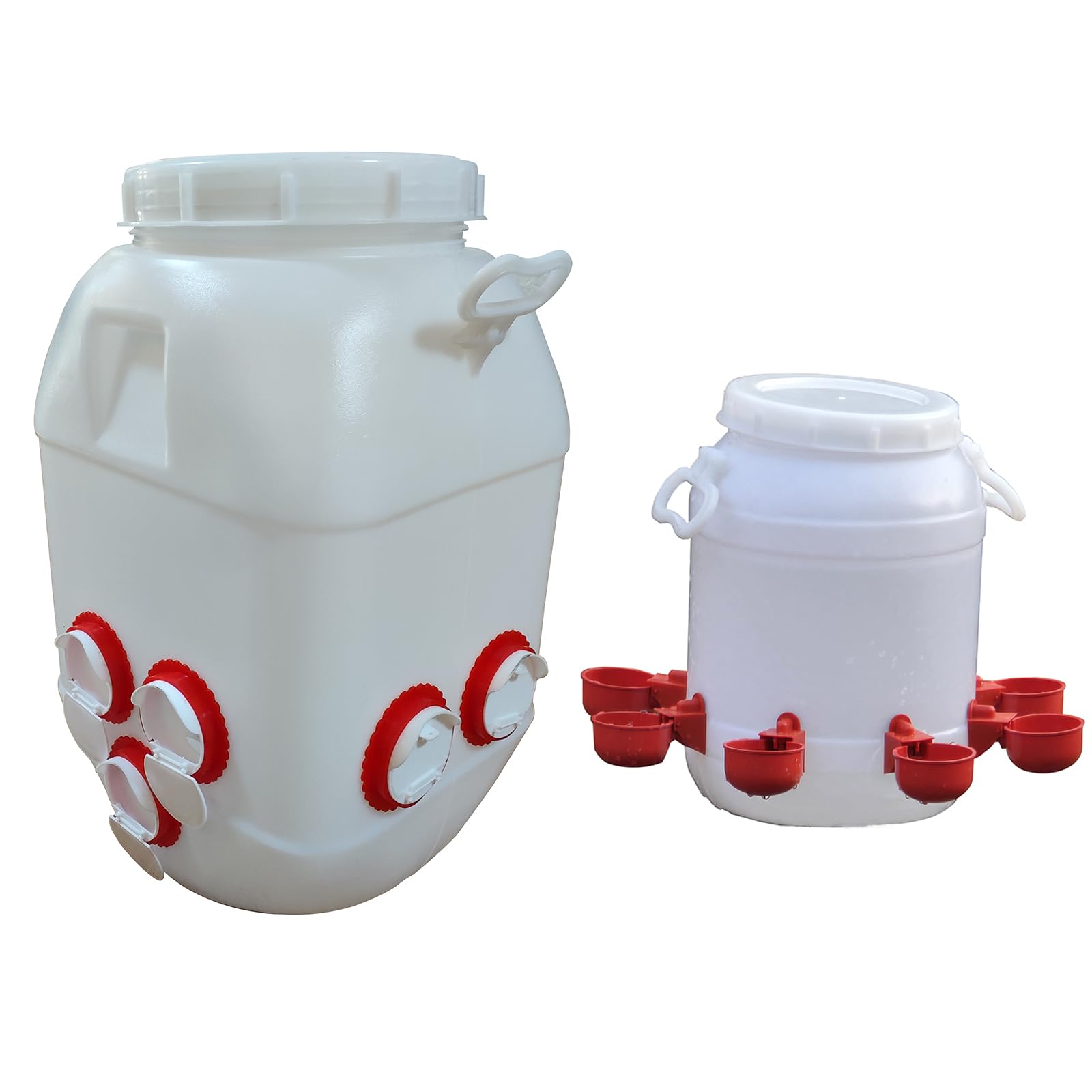 Touguqing Automatic Chicken Feeder and Drinker Set No Waste Poultry Feeder Rainproof Large Chicken Feeder Chicken Coop Accessories for Farms