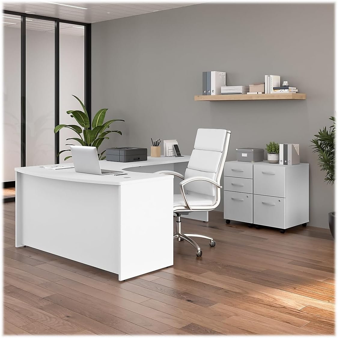 Bush Business Furniture Studio L-Bow Desk Shell