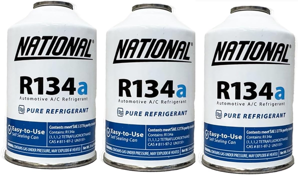 R134a Automotive Replacement 12oz Can w/ Piercing Valve (3 Cans)