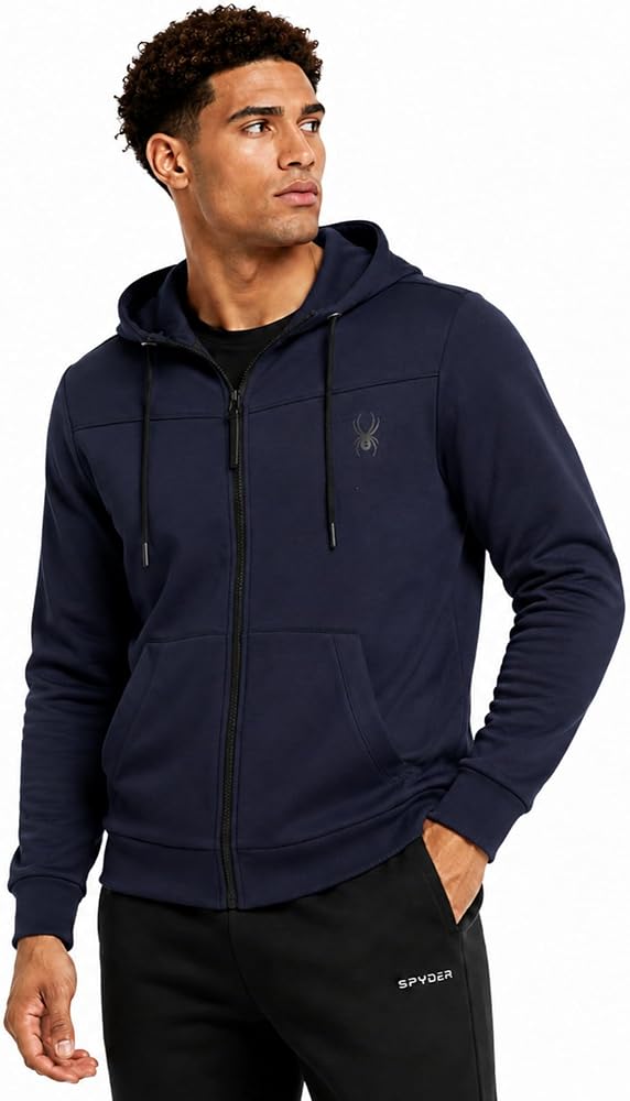 Spyder Mens Active Sweatshirt - Performance Tech Fleece Zip Hoodie